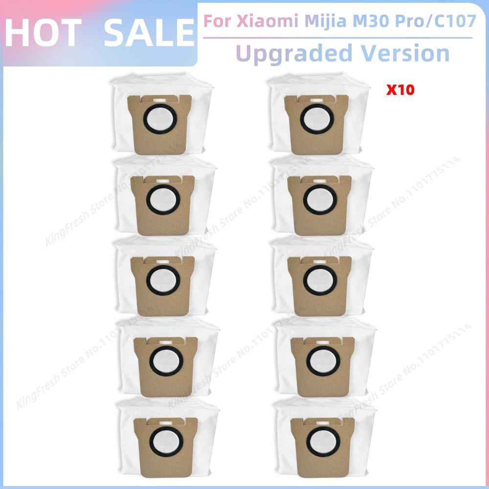 Fit For Xiaomi Mijia M30 Pro /C107 Robot Vacuum Parts Roller Side Brush Cover Hepa Filter Mop Cloth Bracket Dust Bag Accessories