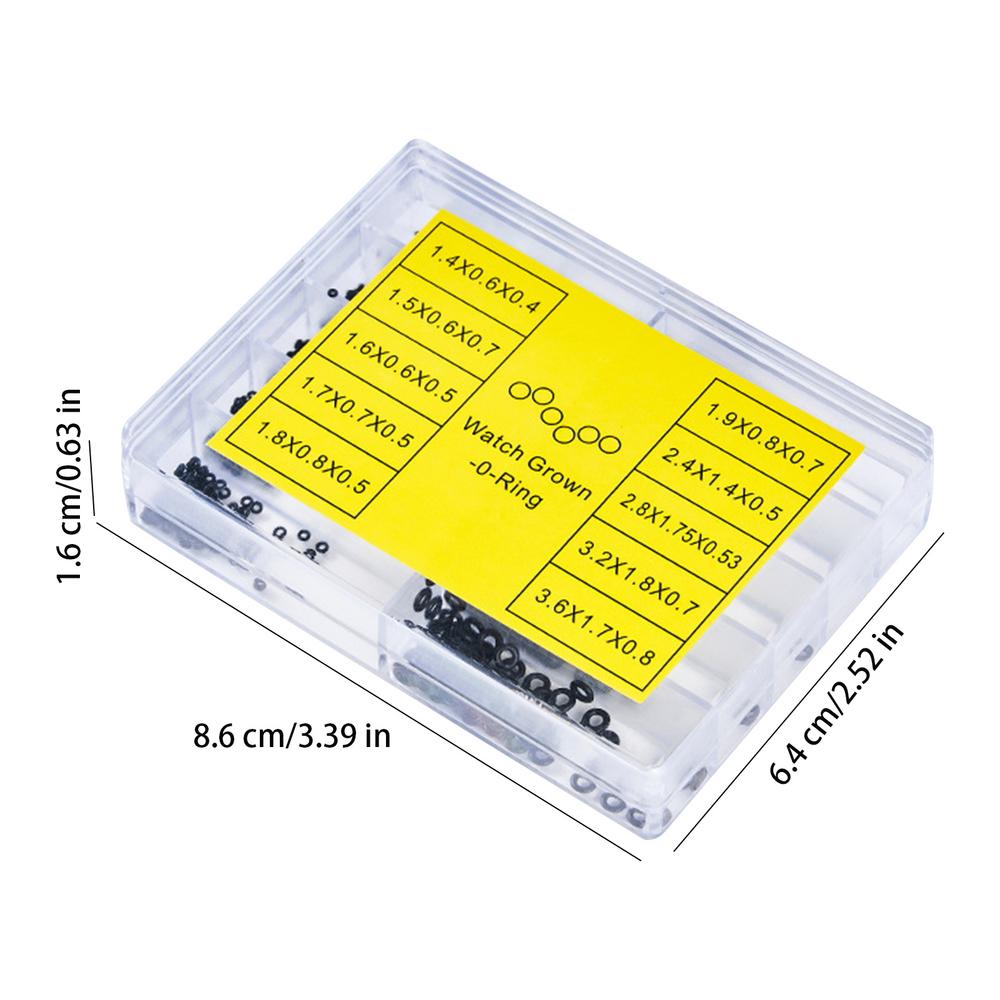 Watch Back Gasket Seal Washer Rubber 500Pieces O-Ring Watch Washer Heat Resistant Waterproof Multiple Sizes Assortment Kit