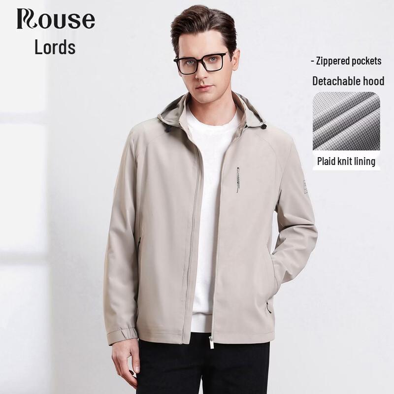 Men s Detachable Hood Casual Jacket 175