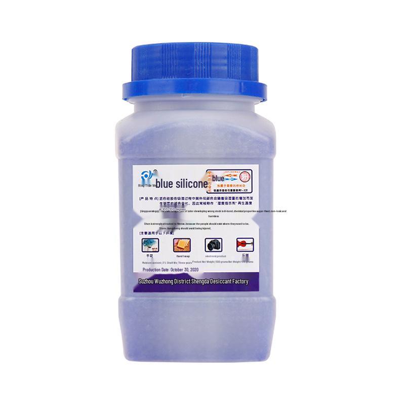 Blue Color-Changing Silica Gel Desiccant Beads, 500g - Moisture-Proof for Transformers, Instruments, Cameras, and Phones, Orange