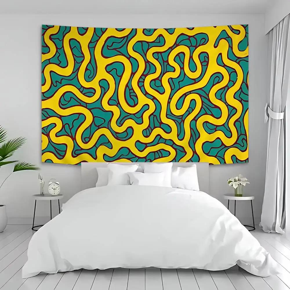 Yayoi Kusama Art Chart Tapestry Art Science Fiction Room Home Decor Cheap Hippie Wall Hanging