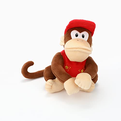 Sanei Boeki Super Mario COLECȚIA ALL STAR Diddy Kong (S) Pluș AC21 Lățime 15 × Adâncime 20 × Înălțime 18 cm