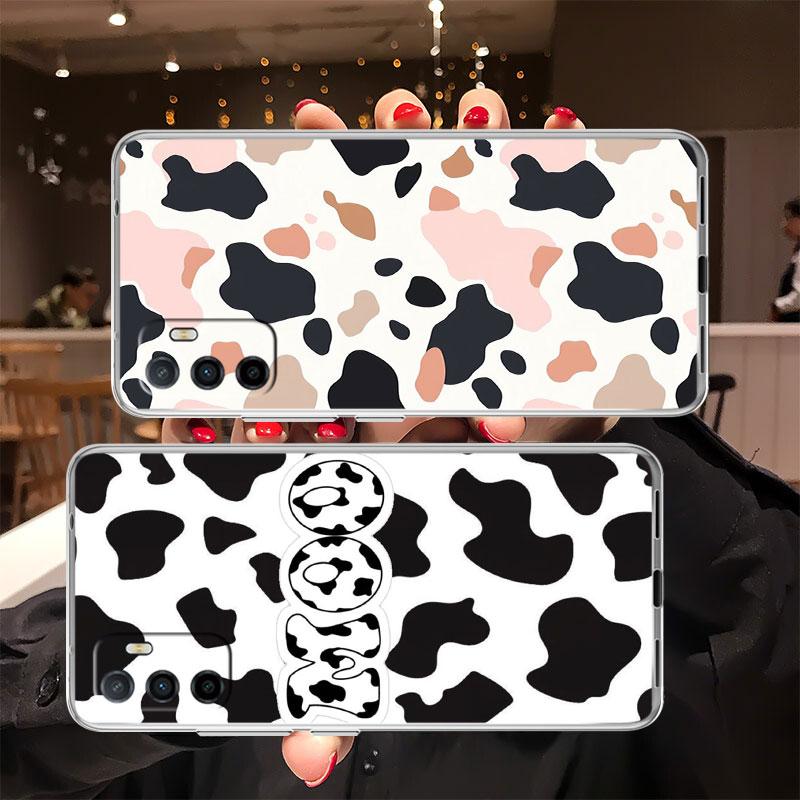 Cartoon Art Cow Transparent Phone Case for Motorola Moto G7 G8 G9 G84 G85 G73 G24 G15 Z2 Play Power Plus