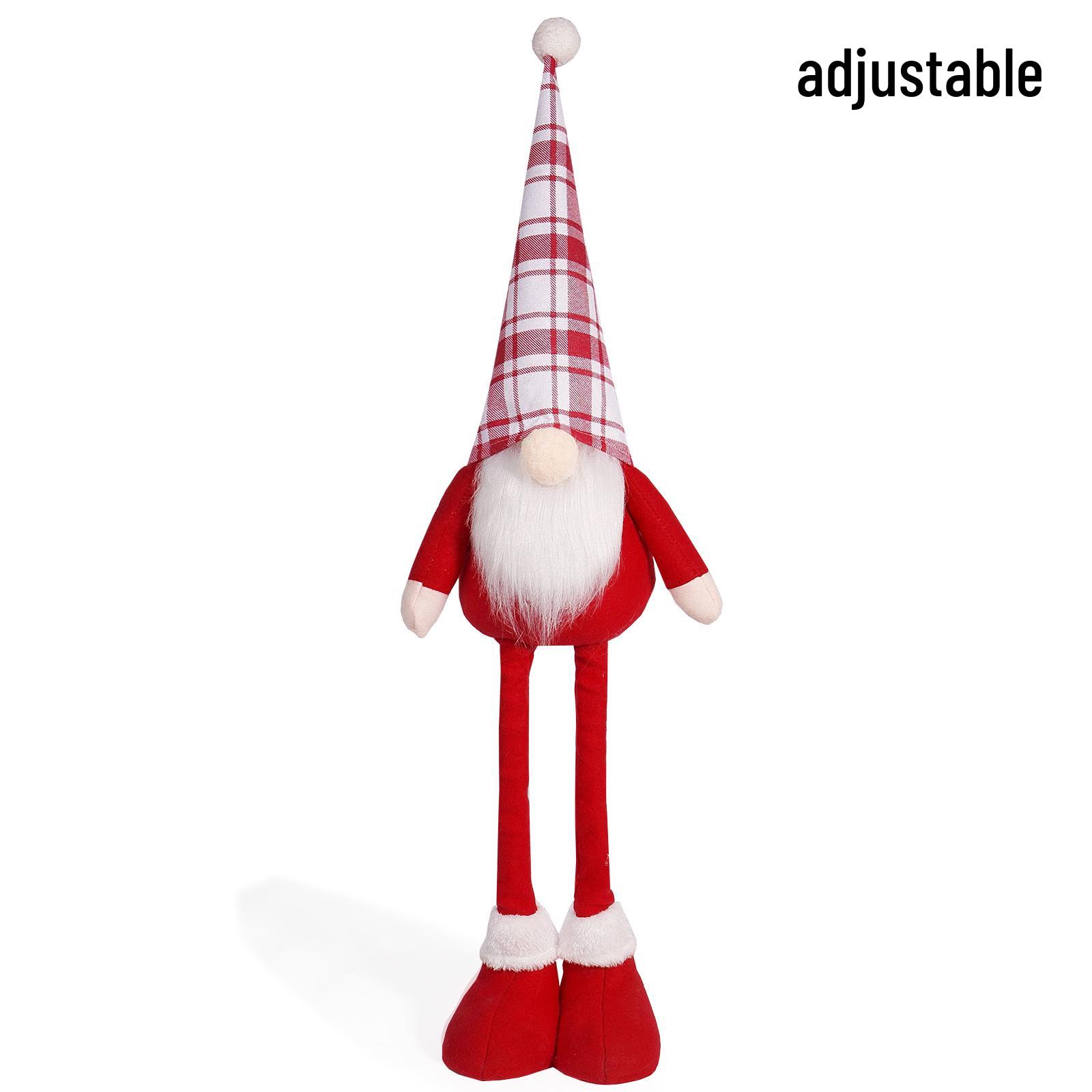20-inch Rudolph Gnome Christmas Ornament: Faceless Standing Doll Figurine