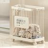 Stainless Steel Rolling Laundry Hamper With Wheels Modern Minimalist Storage Basket Bathroom Living Room Dorm