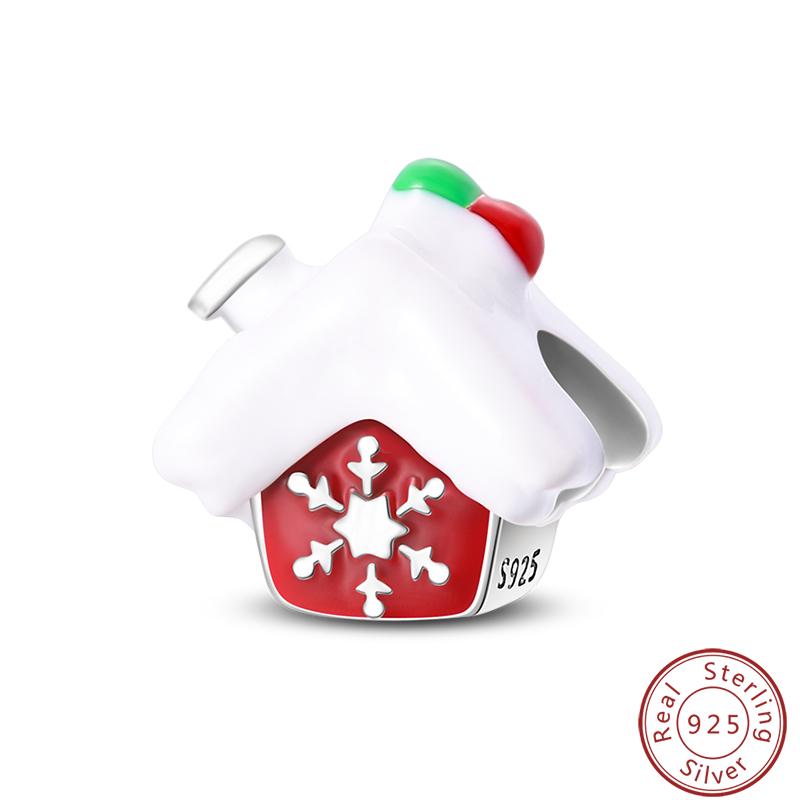 Copper Romantic Christmas Snowman Gingerbread Santa Claus Charms Bead Fit 3Mm Diy Fine Jewelry Accessories