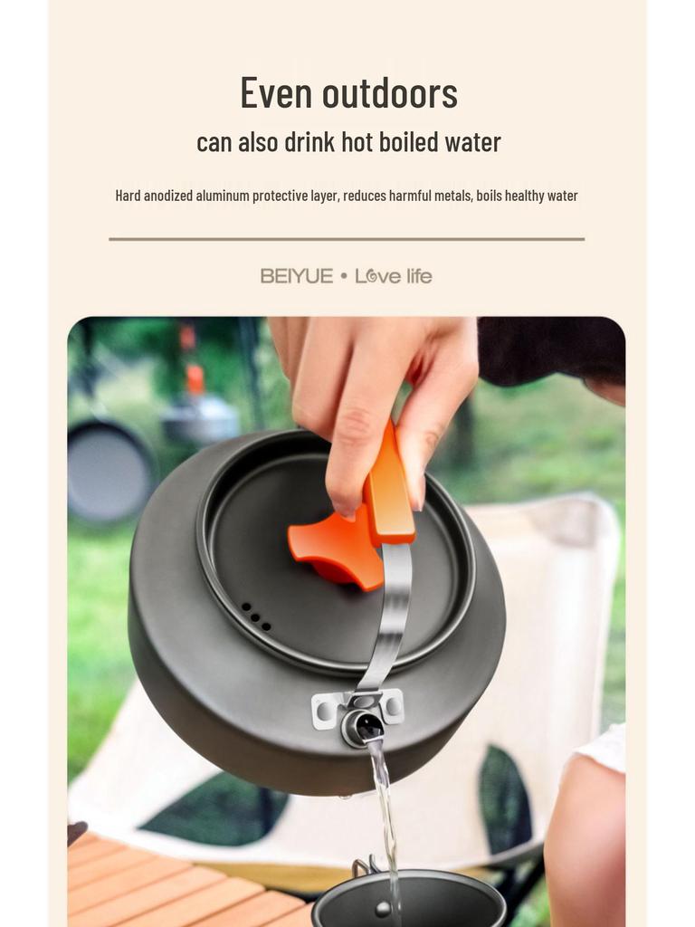 Camping Cookware: Outdoor Pots, Pans, Water Boilers, Teapots, Frying Pans, Portable Stoves, Tableware Sets.
