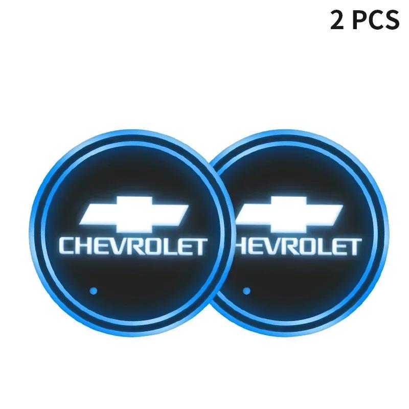 LED-Halterleuchten USB-wiederaufladbare Tassenunterlage 7 Farbwechselnde leuchtende Untersetzer für Chevrolet Monza Cruze Crvalier Malibu Captiva