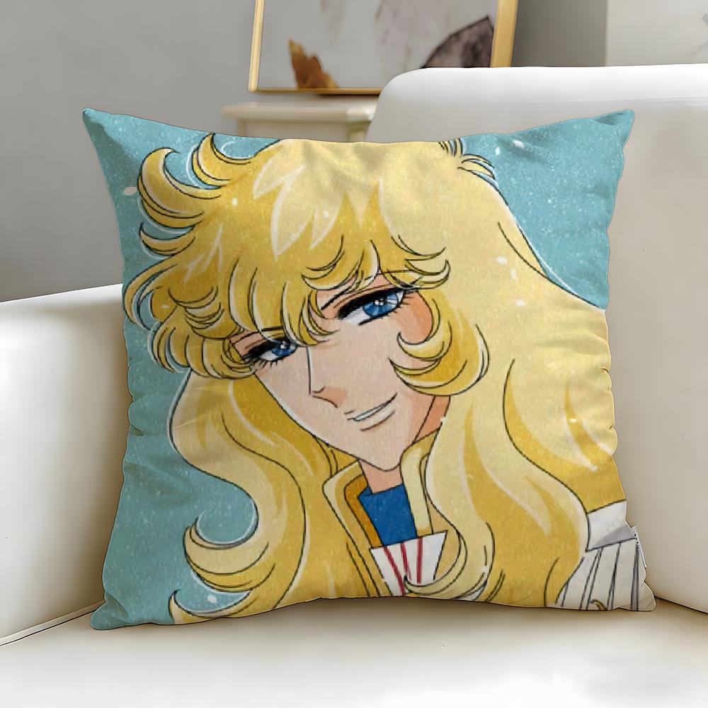 anime The Rose of Cushion Cover Soft EasyWash Pillow Case Versatile for Couch Bed Travel and Office