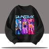 K-Pop Dämonenjäger Neues Kinder Rundhals Sportshirt mit Cartoon-Print Süßes Mädchen Lässiges Oberteil