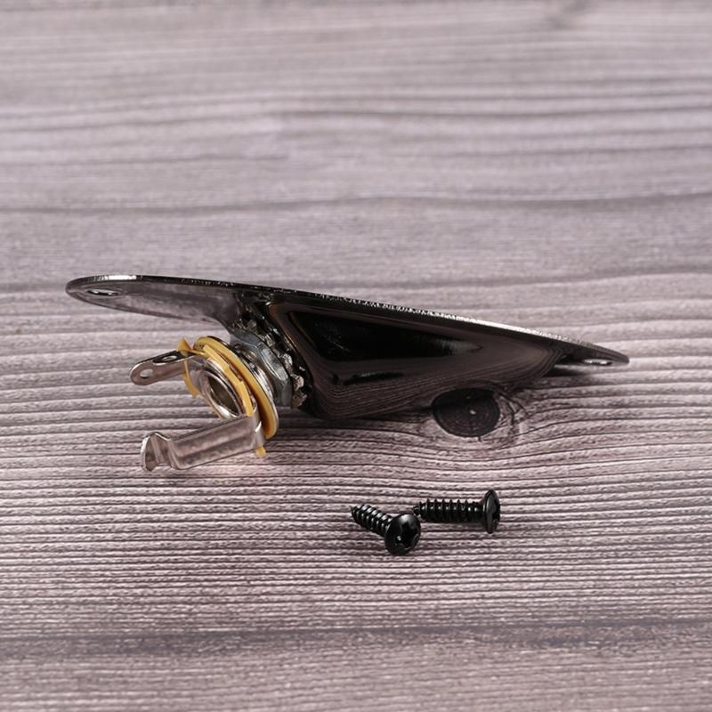 Heavy Duties Guitar Input Output Plate With Rotation Resistant Washer Mounting Screws Set For Stability And Durability