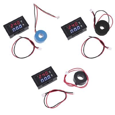 AC 60-500V Digital Display Voltmeter Ammeter for W/ Current Transformer 10A 50A