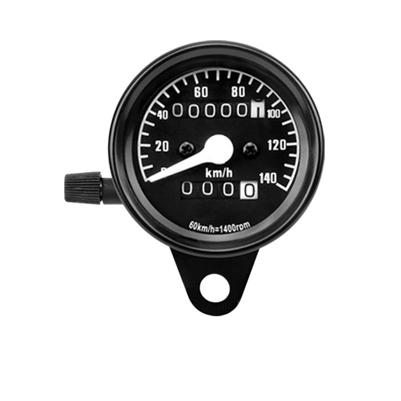 12V Universal Motorcycle Backlit Retro Pointer Speedometer Odometer, Modification Parts чёрный