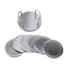 6 Pieces Silver Stainless Steel Coaster Round Drink Pad Creative Cup Mat  Restaurant