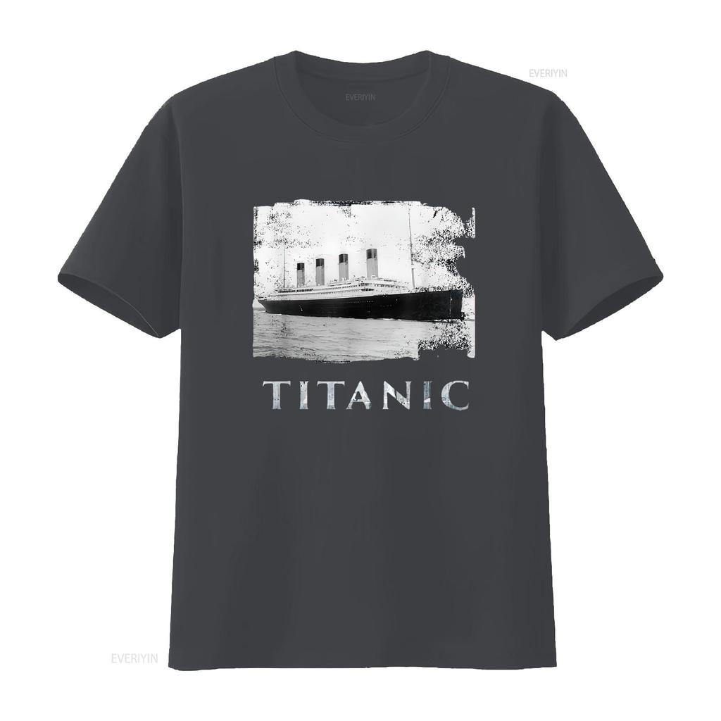 Titanic Sinking History Womens T Shirt Black vintage Washed Breathable fashion Stretched Comfortable graphic Casual Stylish