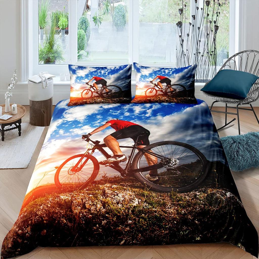 Husa de plapumă pentru bicicletă cu model tie-dye pentru jocuri sportive - Design Mountain Bike