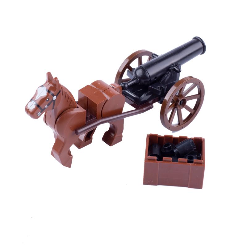 

MOC Medieval Cannon Building Block Фигурки Аксессуары Пиратский корабль Остров Набор Тюрьма Транспорт Карета Кирпичи Игрушка