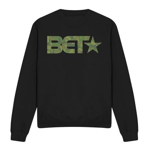 BET Unisex mikina pro dospělé Camo Logo