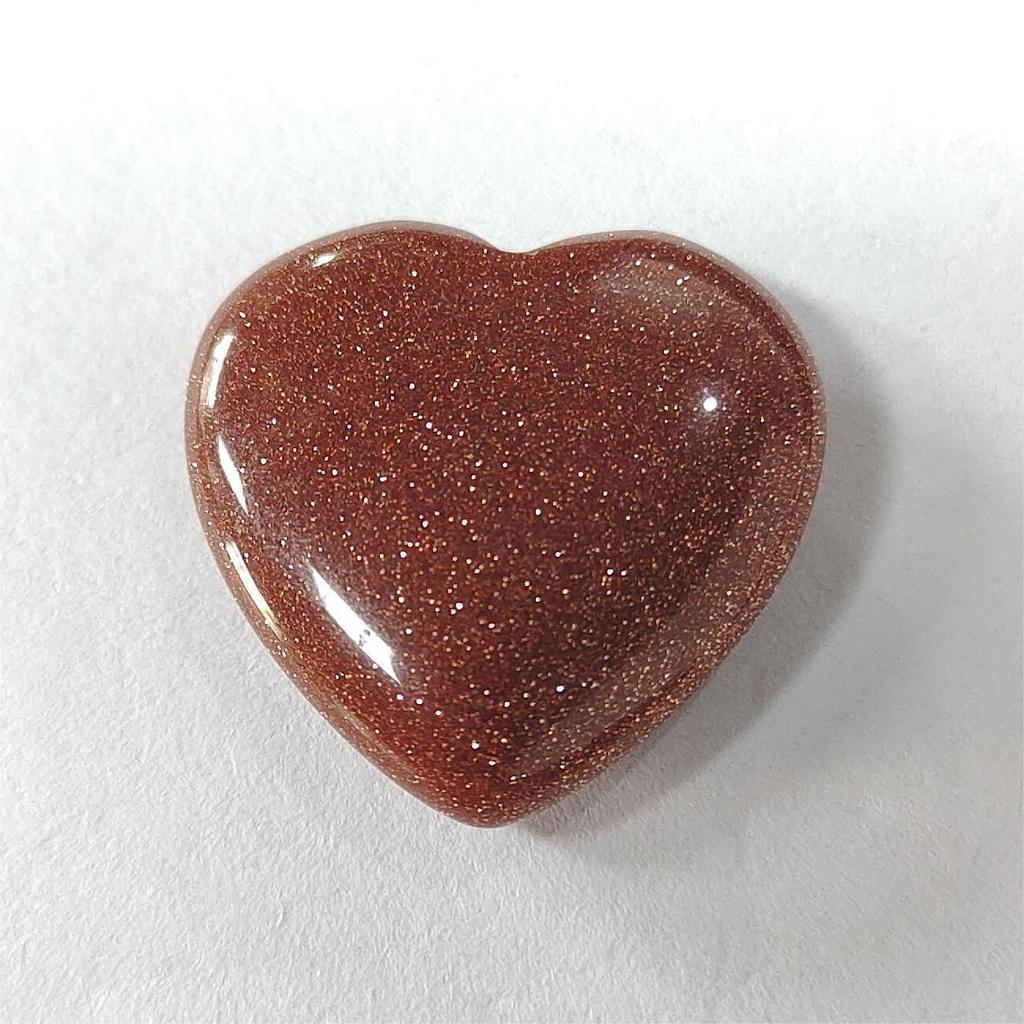 Heart-Shaped Natural Crystal Gemstone Pendant (20mm)