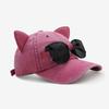 Unisex süße Katzenohren Dekoration Baseball Caps Outdoor verstellbare Persönlichkeit Brille Fliegerhut lässig Sonnenschutzhut