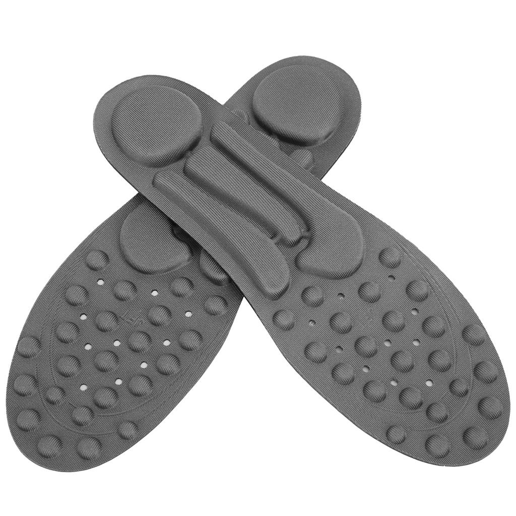 JFT Foot Massage Insole Therapy Breathable Inserts Cuttable Shoe Pads Gray for Men Women41 50