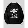 Men'S Casual Round-Neck Sweatshirt with 'I WANT TO LEAVE' Design