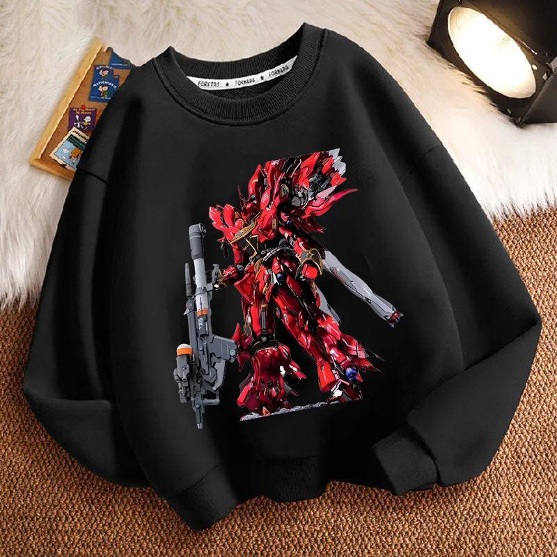 Children's Fashion Hoodies for Autumn and Winter, Round-neck Long-sleeved Jackets for Boys and Girls