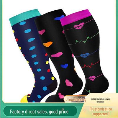 Chaussettes de compression élastiques grande taille pour le sport et le fitness