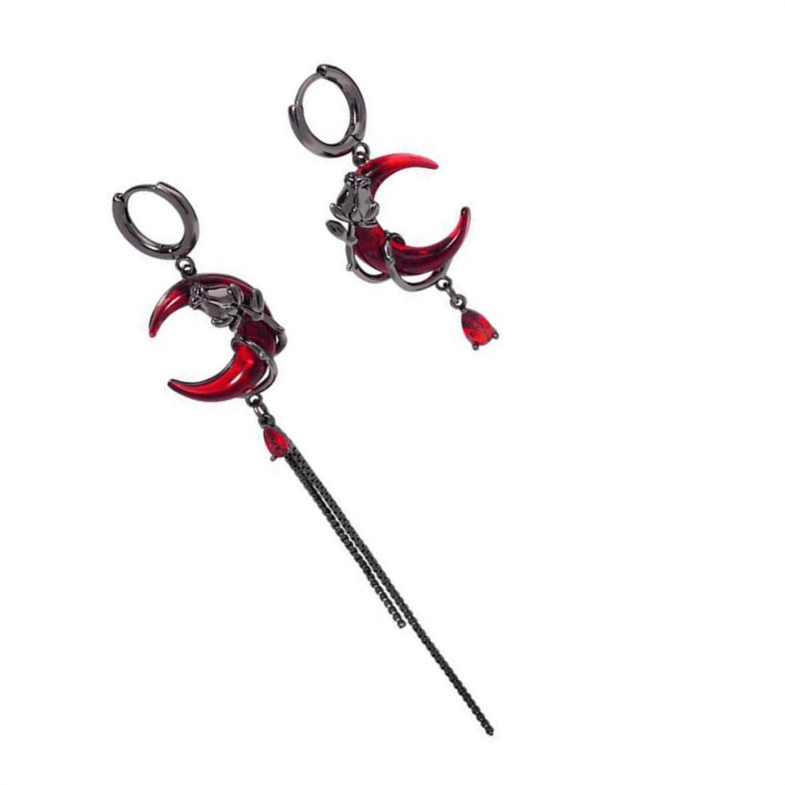 

1 пара ефектних сережок, сережки-місяці, вечірні сережки, асиметричні сережки-підвіски, підходять для модної індивідуальності