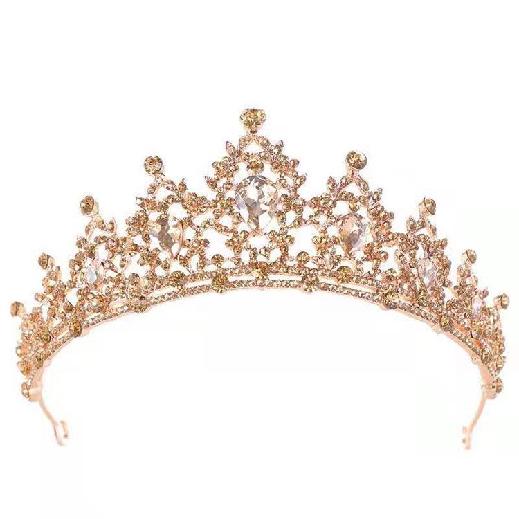 Children's Crystal Tiara Headband: Princess Crown Hair Accessory for Girls' Birthdays and Performances