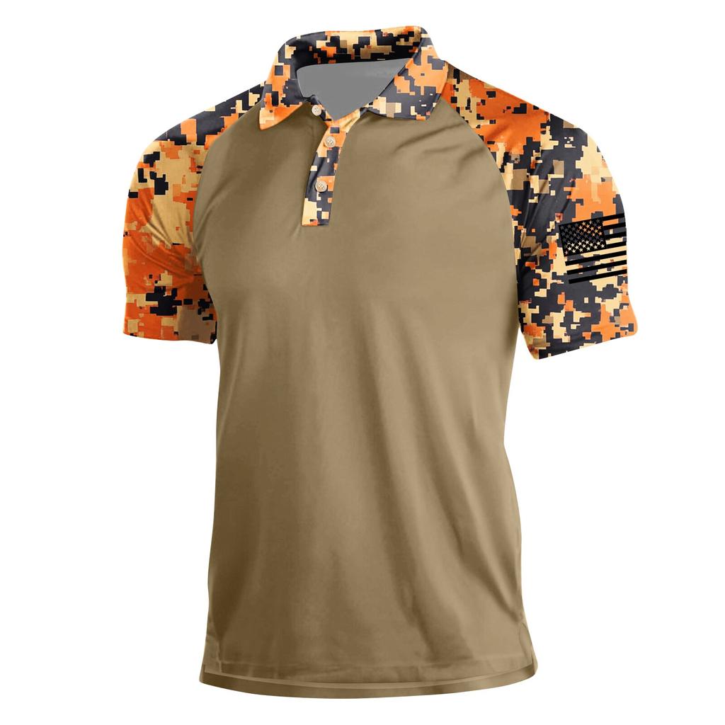 Men's Summer Print Short Sleeve Lapel Shirt Men's Casual Fashion Shirt