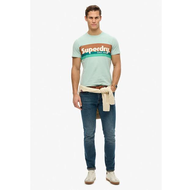 Superdry Terrain Logo Stripe Relxed Short Sleeve T-Shirt