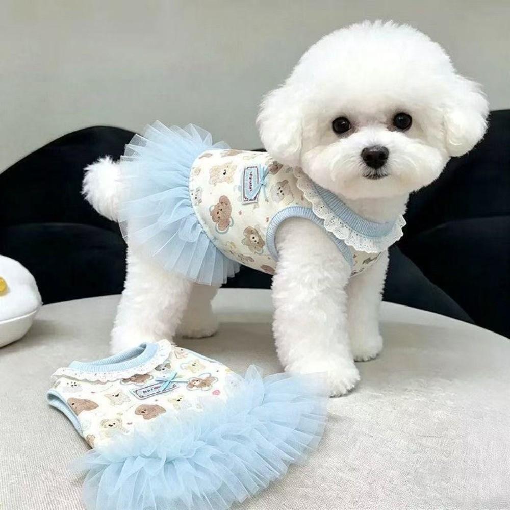 Soft Thin Summer Dog Dress Cute Style Princess Dress New Teddy Dog Skirt for Small Dogs