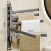 Multifunctional Rotatable 180°  Towel Holder Space Aluminum Shower Room Towel Hanger Storage Organizer For Bathroom Accessories