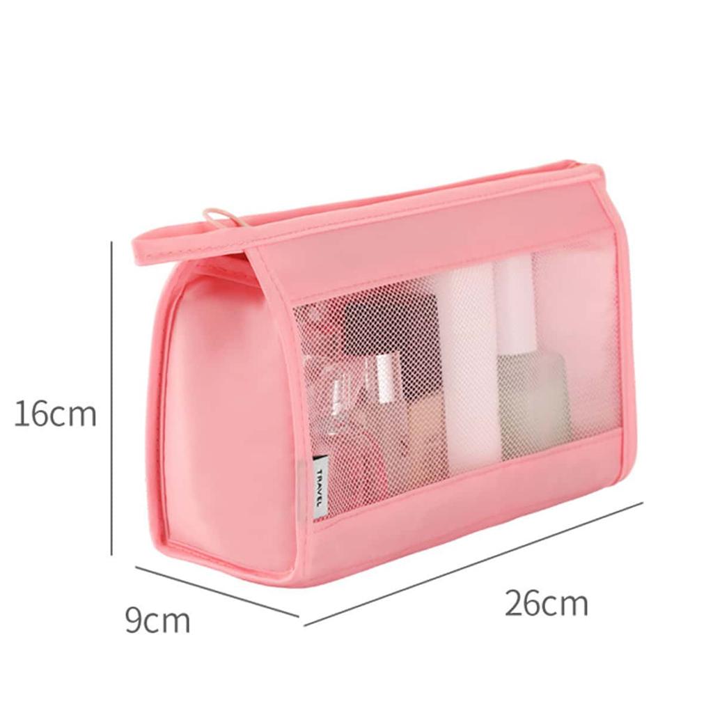 1pc portable travel storage bag, multifunctional travel makeup bag, zipper mesh makeup bag, cosmetic organizing bag