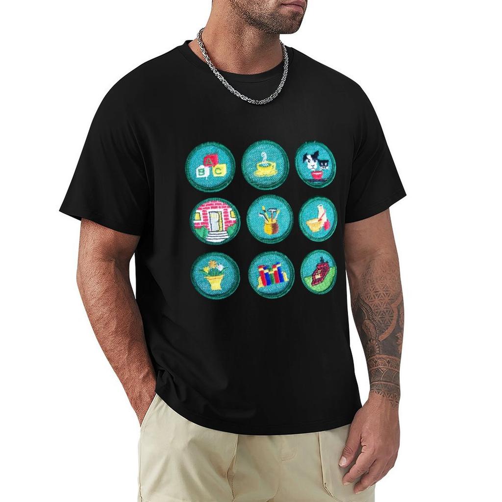 Vintage Girl Scout Badges Pattern Pack Tshirt Cotton Tshirt 100 Tshirt