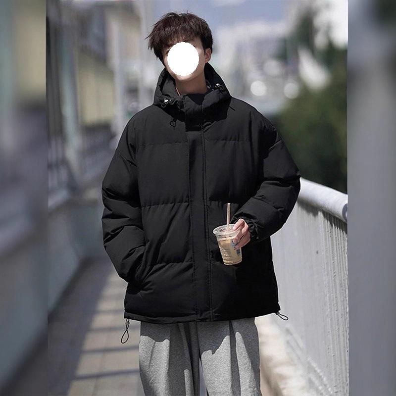 Men's Trendy Hooded Cotton Jacket - Thick Padded Winter Casual Outerwear