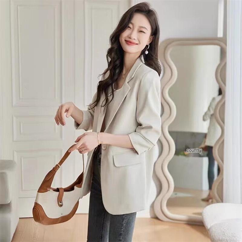 

Женский свободный блейзер в британском стиле в корейском стиле на весну/осень 2025 года Small