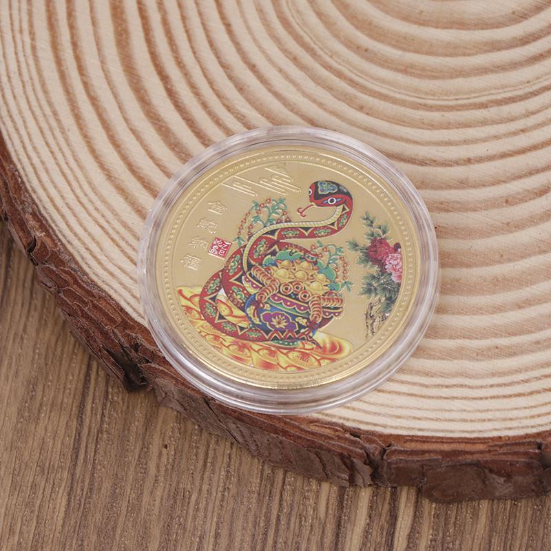 2025 Yılan Yılı Anma Paraları Çin Zodyağı Madalyaları 3D Paralar Koleksiyonluk Sanat Koleksiyonu Hediyesi Yeni Yıl Paraları