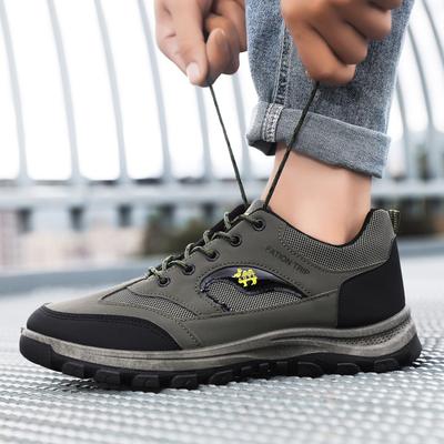 Grensoverschrijdende herenschoenen lente nieuwe buitensport wandelschoenen dikke zool ademend en comfortabel wandelen papa casual schoenen