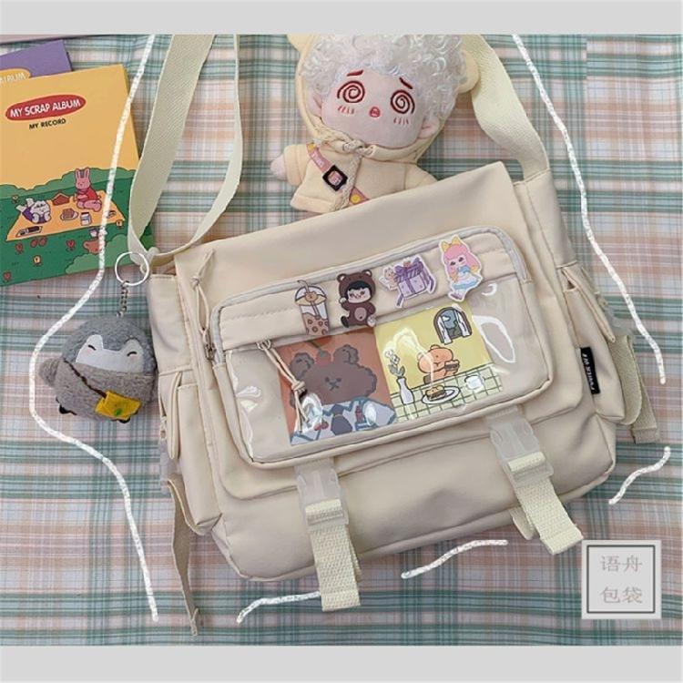 Japanese Shoulder Bag Nylon Book Bag Transparent Itabag Women Handbags JK Bag