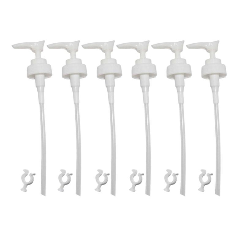 6Pcs Replacement Pump With Adjustable Tube Leakproof Lock Mechanism Compatible 1 Gallon Bottles Liquid Soap Dispenser