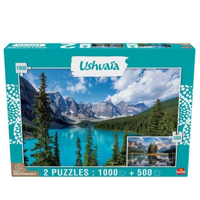 Puzzle Collection Ushuaia - GOLIATH - Lac De Moraine Et Lac De Maligne - 1000 Pièces - Paysage Et Nature