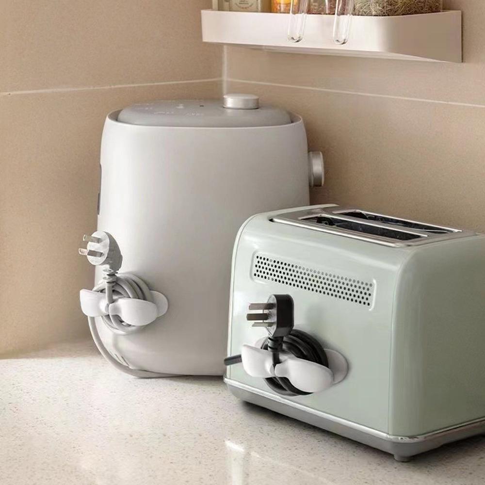 2PCS Wire Household Cable Organizer Power Cord Storage Kitchen Plug Fixer Winding Finishing