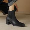 Fashion 2024 Hot Sale Women Boots Ankle Boots Genuine Leather Shoes for Women Chelsea Short Boots Chunky Heel Ladies Women Shoes