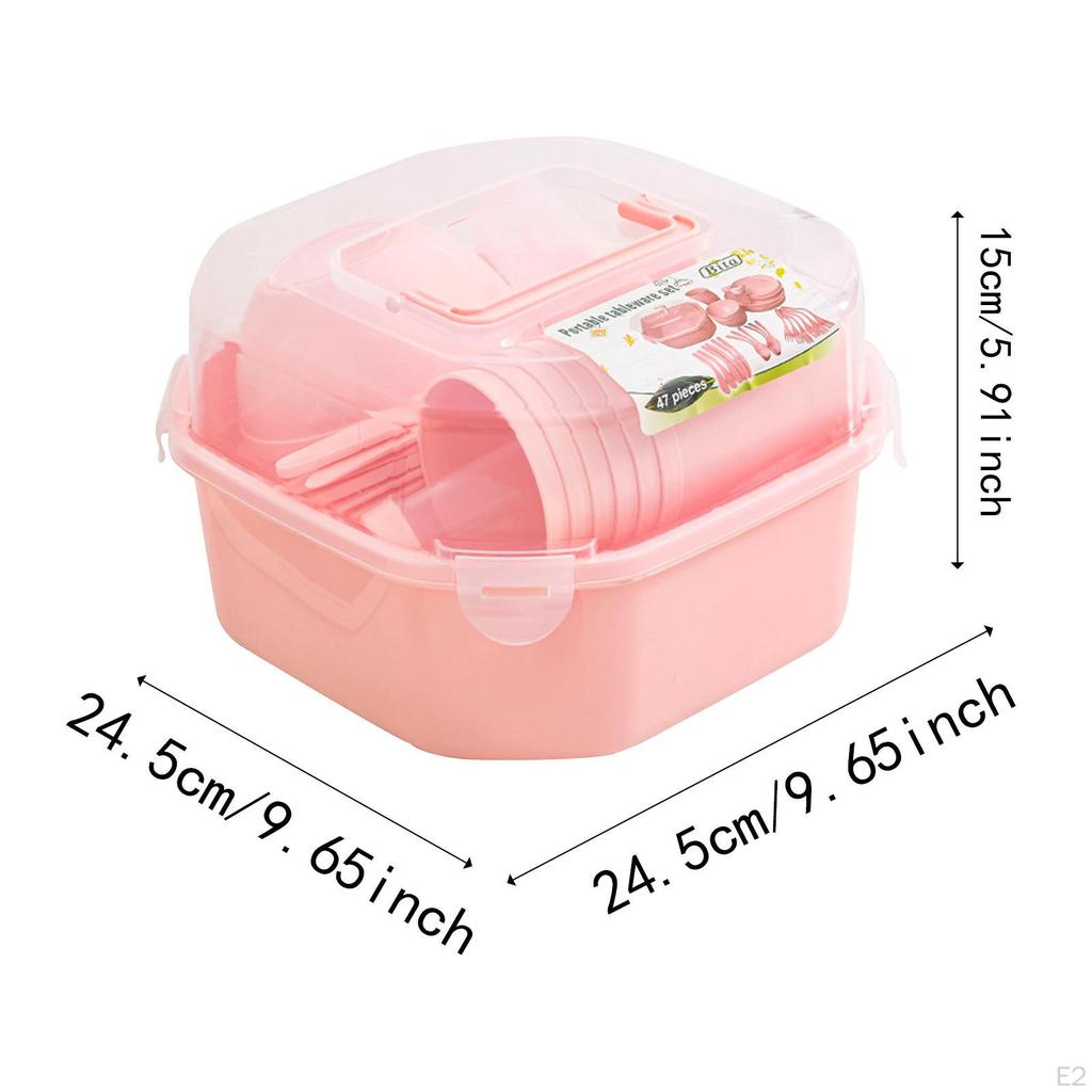 Dinnerware Set Camp Mess Kit Camping Utensils for Kitchen Picnic Barbecue