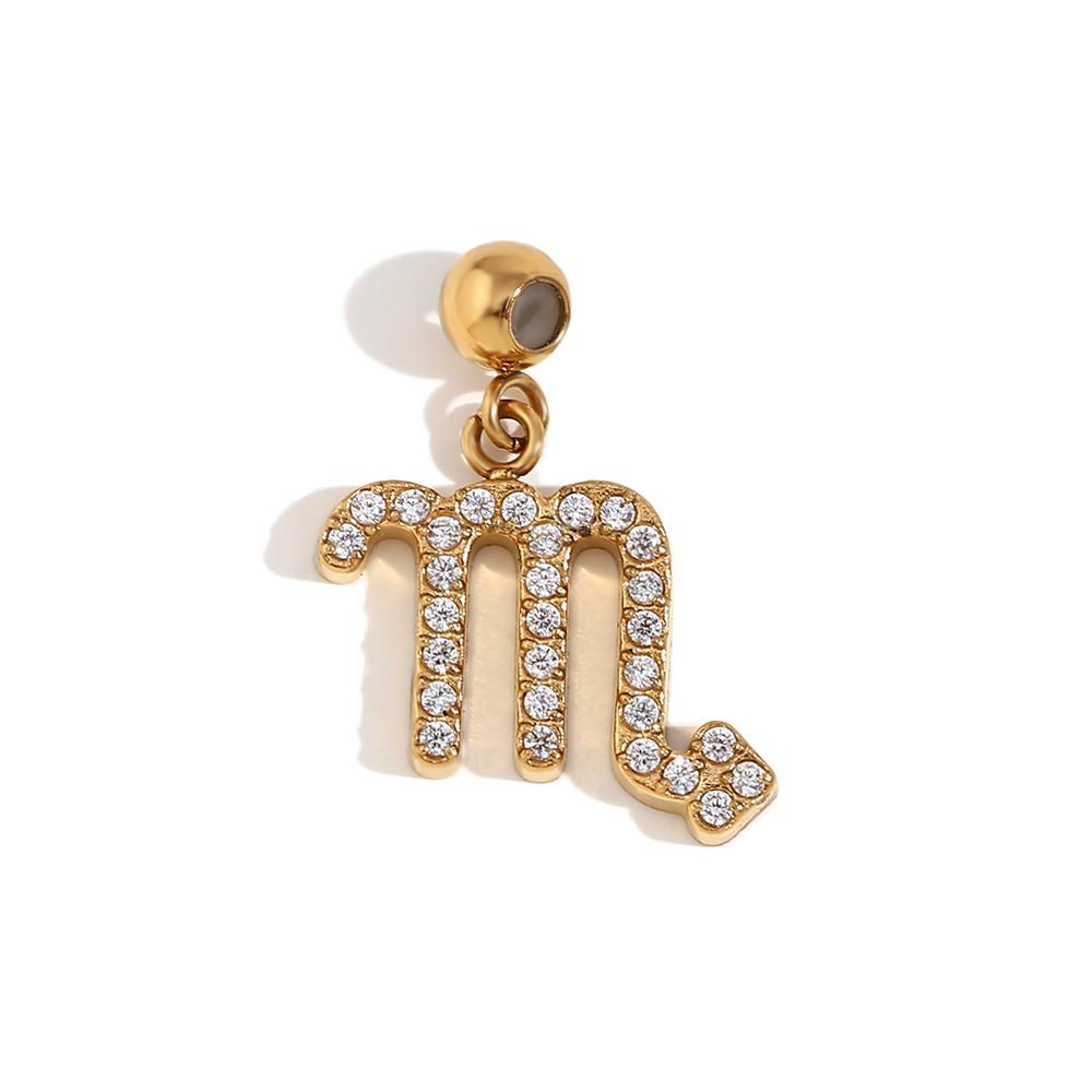 MamacitaSlay Classic Sparking Zodiac charms diy charms for jewelry making Necklace bracelet charms stainless steel charms