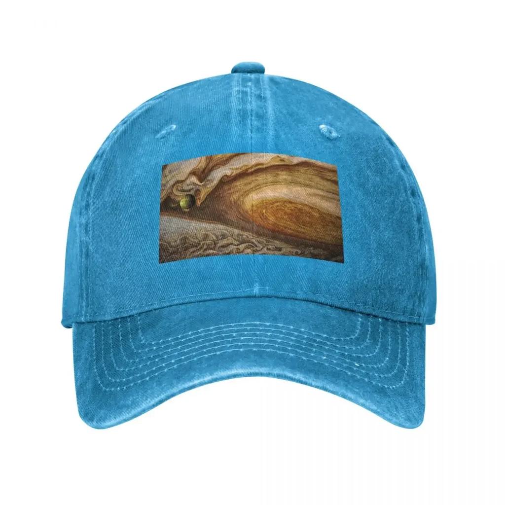 Callisto passing before Jupiter space exploration astronomy Baseball Cap Golf Hat Unisex western Hat Hat Unisex Luxury Boy Womens