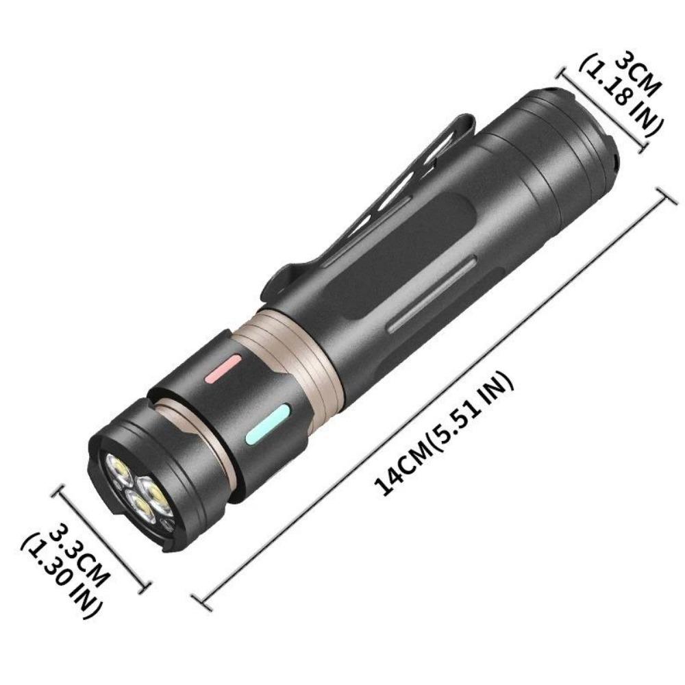 Portable High Power 3* XPG LED Flashlight 18650 5000LM EDC Type-C SOS Fluorescent Light Decompression Toys