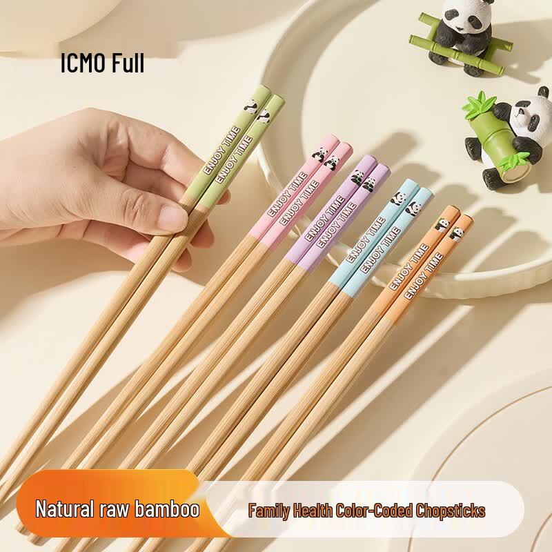 KMD Cartoon Bamboo Chopsticks 40-Pair Set 240mm